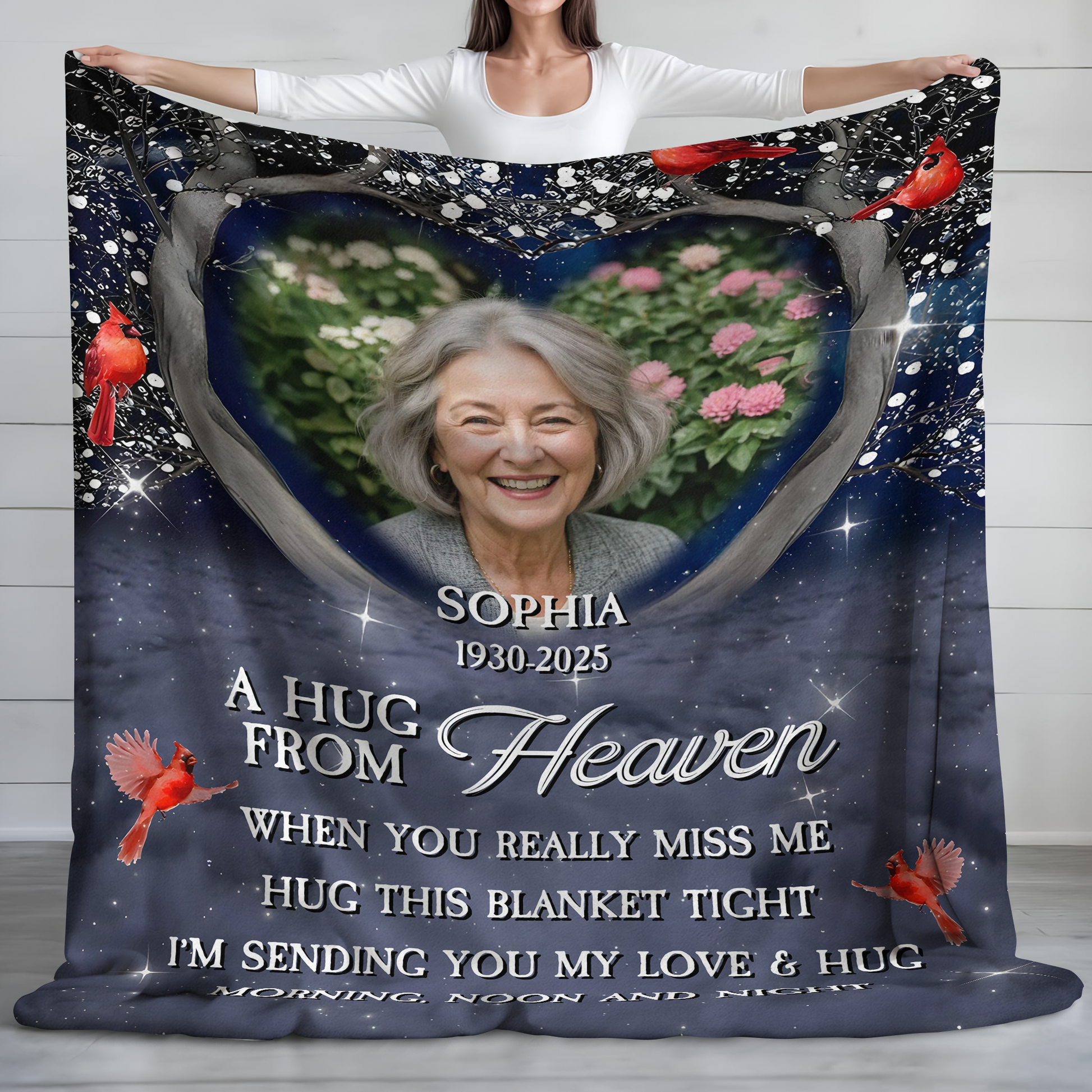 A Hug From Heaven Life Tree Sympathy Gift Memorial Blanket
