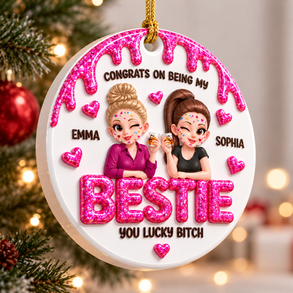 Congrats My Sister Merry Christmas - Real 3D Relief Ornament