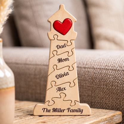 Personalized Home Puzzle - Custom Premium Wooden Name Puzzle - Christmas Gifts