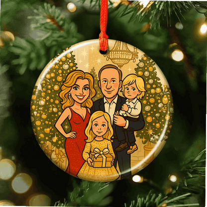 Funny Photo Family - Custom Photo Lenticular Ornaments