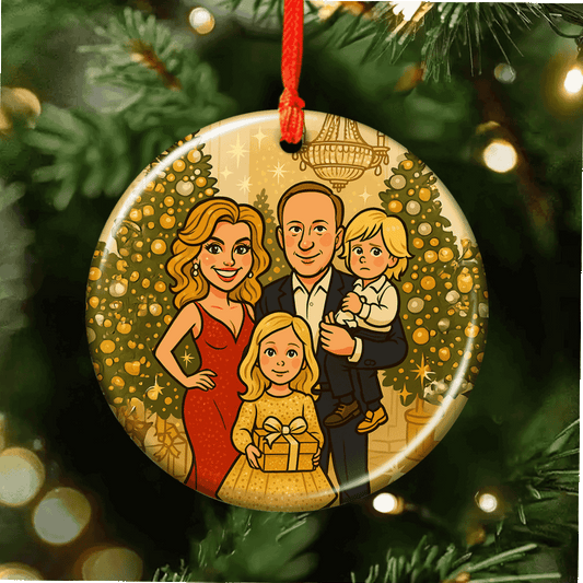 Funny Photo Family - Custom Photo Lenticular Ornaments