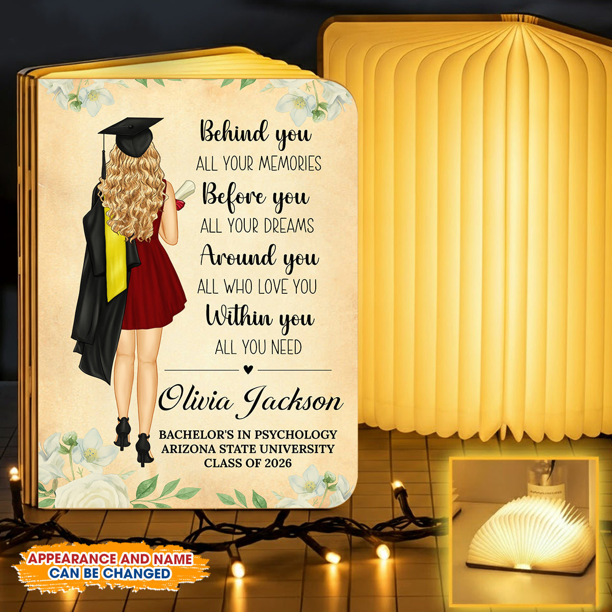Librairie Reading Girl - Lampe livre personnalisée - Amoureux des livres