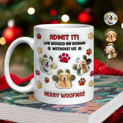Admit It, I'm Awesome 3D Christmas Mug - a personalized gift mug from Jillian Customs.