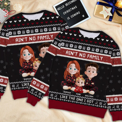 Ain't No Family Like Mine unisex wool jumper - Christmas gift idea.