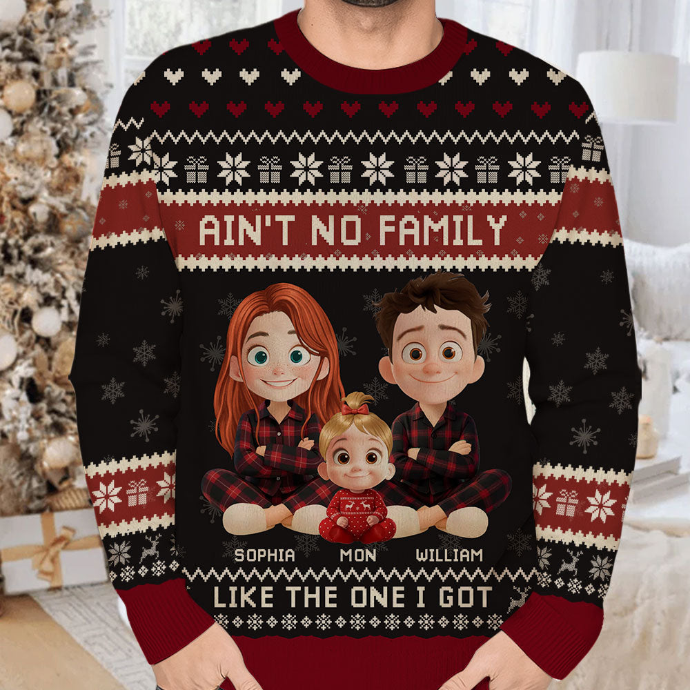 Ain't No Family Like Mine unisex wool jumper - Christmas gift idea.