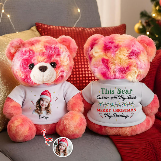 Personalized "All My Love" Memorial Teddy Bear Plush for Christmas remembrance.