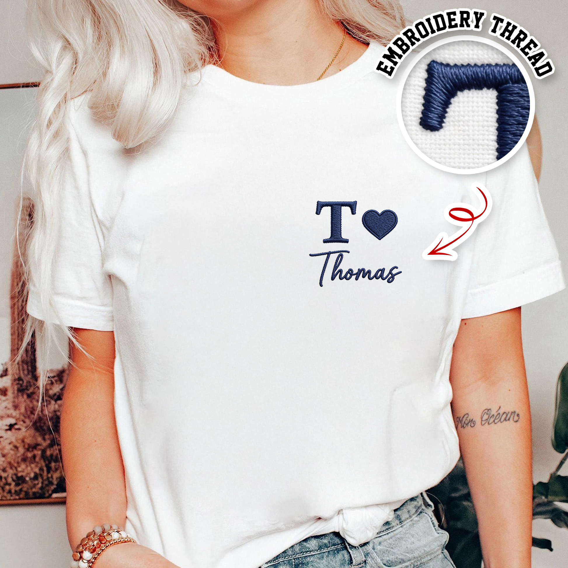 Alphabet Embroidered Pet Crewneck Sweatshirt - Custom dog or cat name apparel.