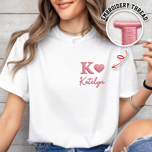 Alphabet Embroidered Pet Crewneck Sweatshirt - Custom dog or cat name apparel.