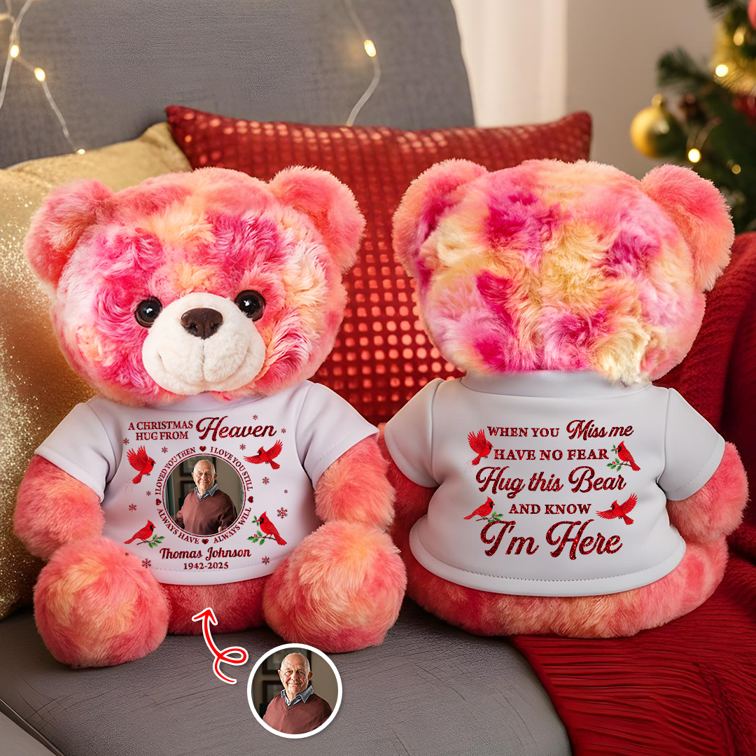 Personalized "Always Have, Always Will" memorial teddy bear plush.