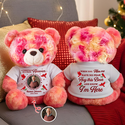 Personalized "Always Have, Always Will" memorial teddy bear plush.