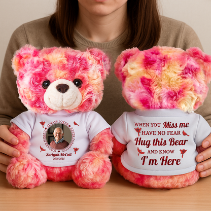 Personalized "Always Loved, Never Forgotten" Teddy Bear - A comforting memorial plush.