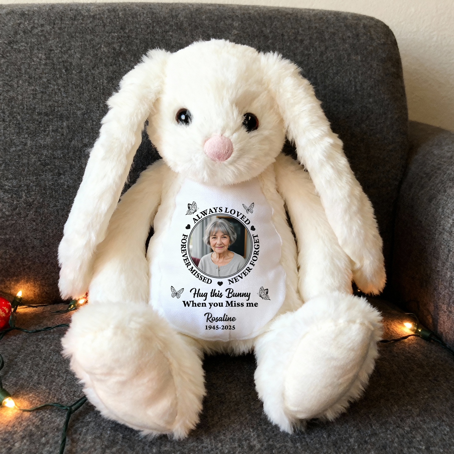 Always Loved plush stuffed bunny rabbit, perfect for Easter, Christmas, or birthdays.