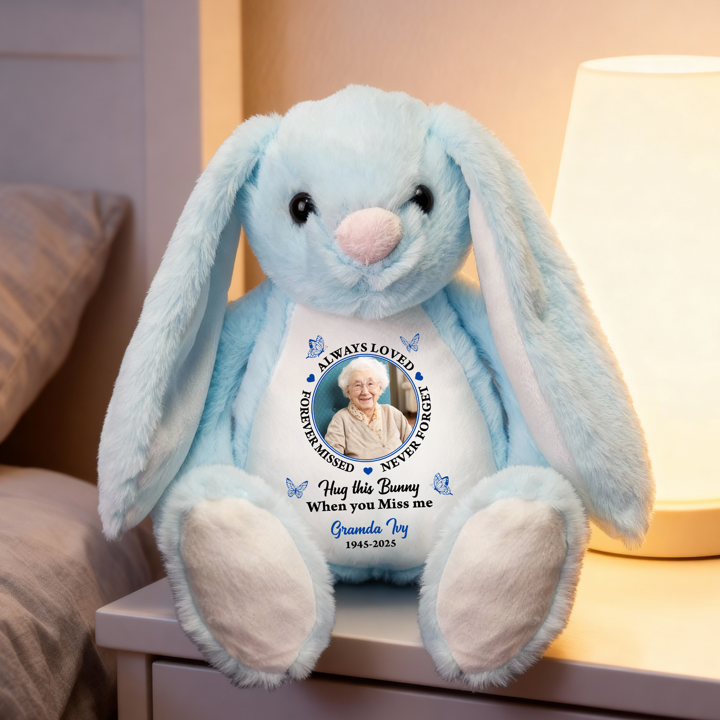 Always Loved plush stuffed bunny rabbit, perfect for Easter, Christmas, or birthdays.