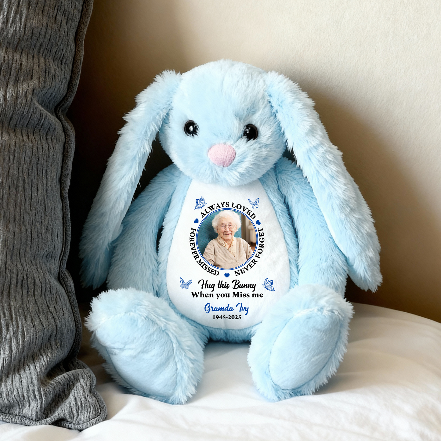 Always Loved plush stuffed bunny rabbit, perfect for Easter, Christmas, or birthdays.