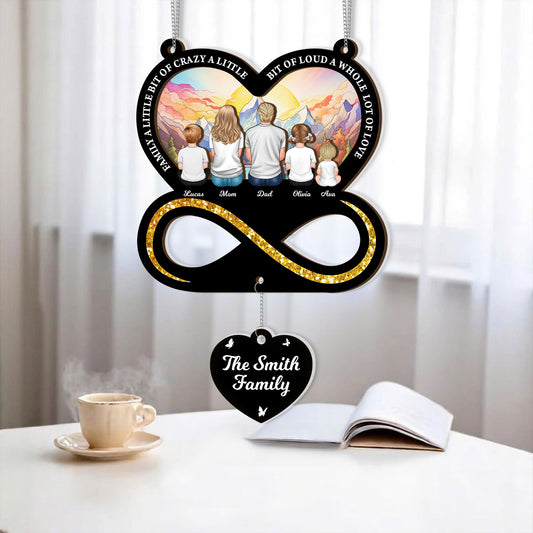 Always With You 2-Layered Suncatcher Memorial Gift with Charm detail.