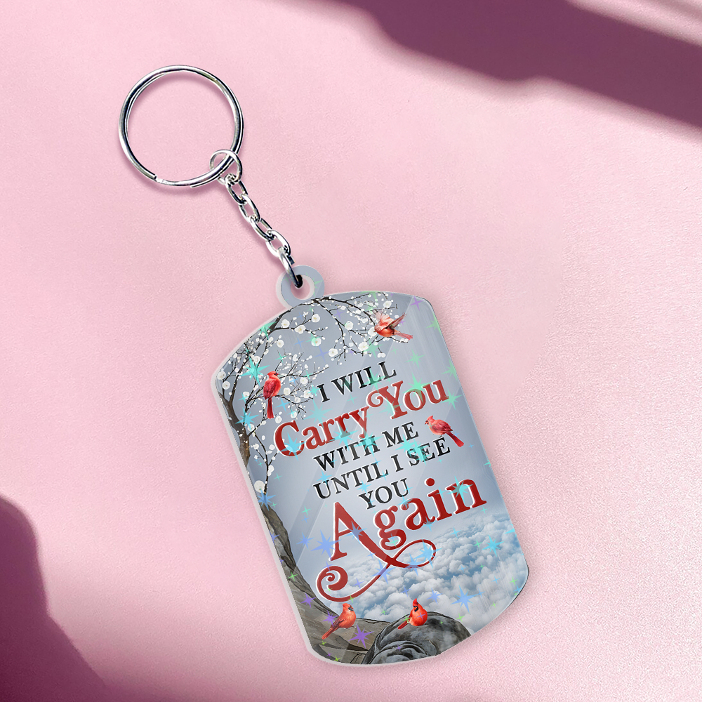 Angel wings keychain with silver-tone charm, representing hope and remembrance.