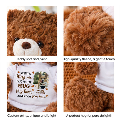 Personalized memorial teddy bear with "Angels Don't Always Have Wings" message. A comforting keepsake.