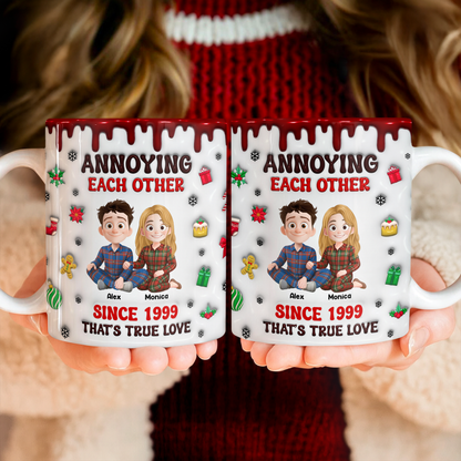 Annoying for Years personalized custom coffee mug with 3D effect.
