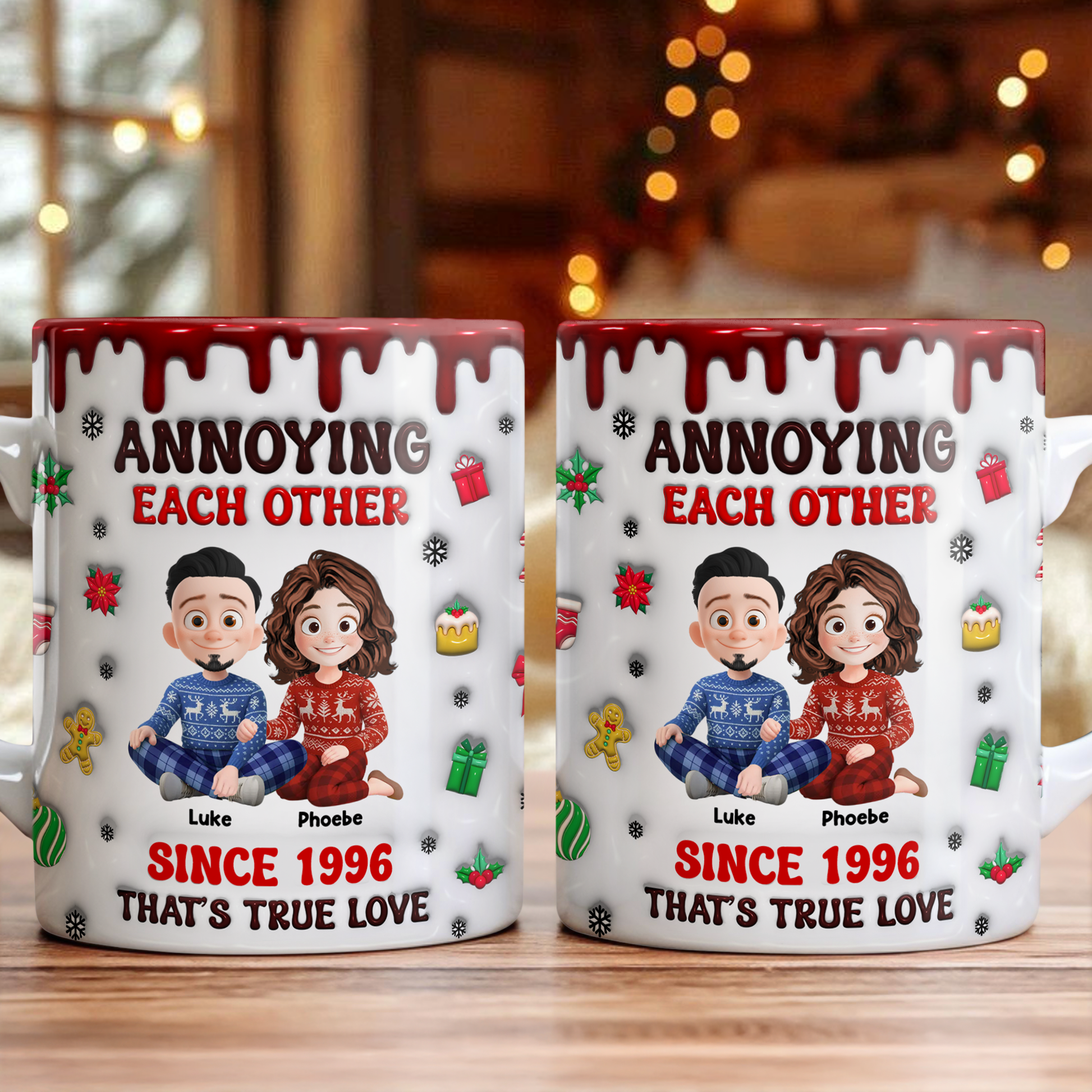 Annoying for Years personalized custom coffee mug with 3D effect.