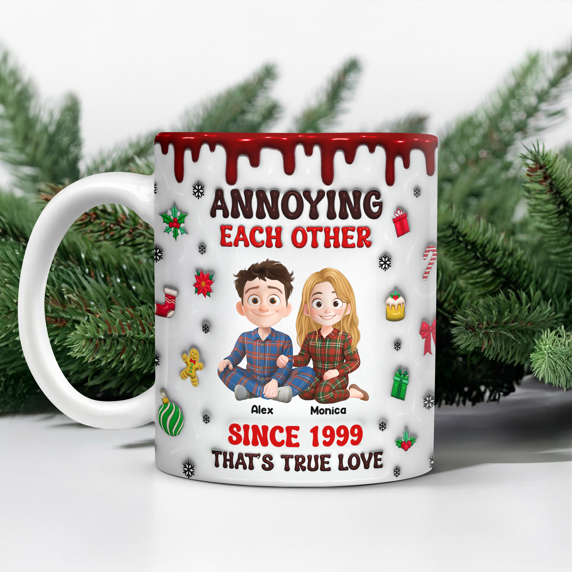 Annoying for Years personalized custom coffee mug with 3D effect.