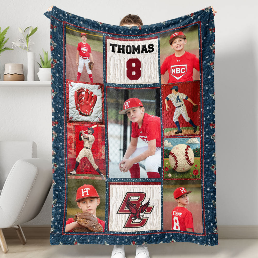 Personalized Back to School 2025 blanket with student name, books, and apple design. Great back to school gift!