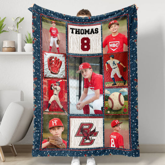 Personalized Back to School 2025 blanket with student name, books, and apple design. Great back to school gift!