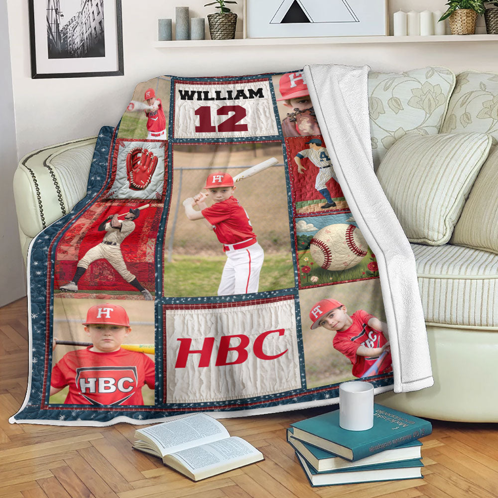 Personalized Back to School 2025 blanket with student name, books, and apple design. Great back to school gift!