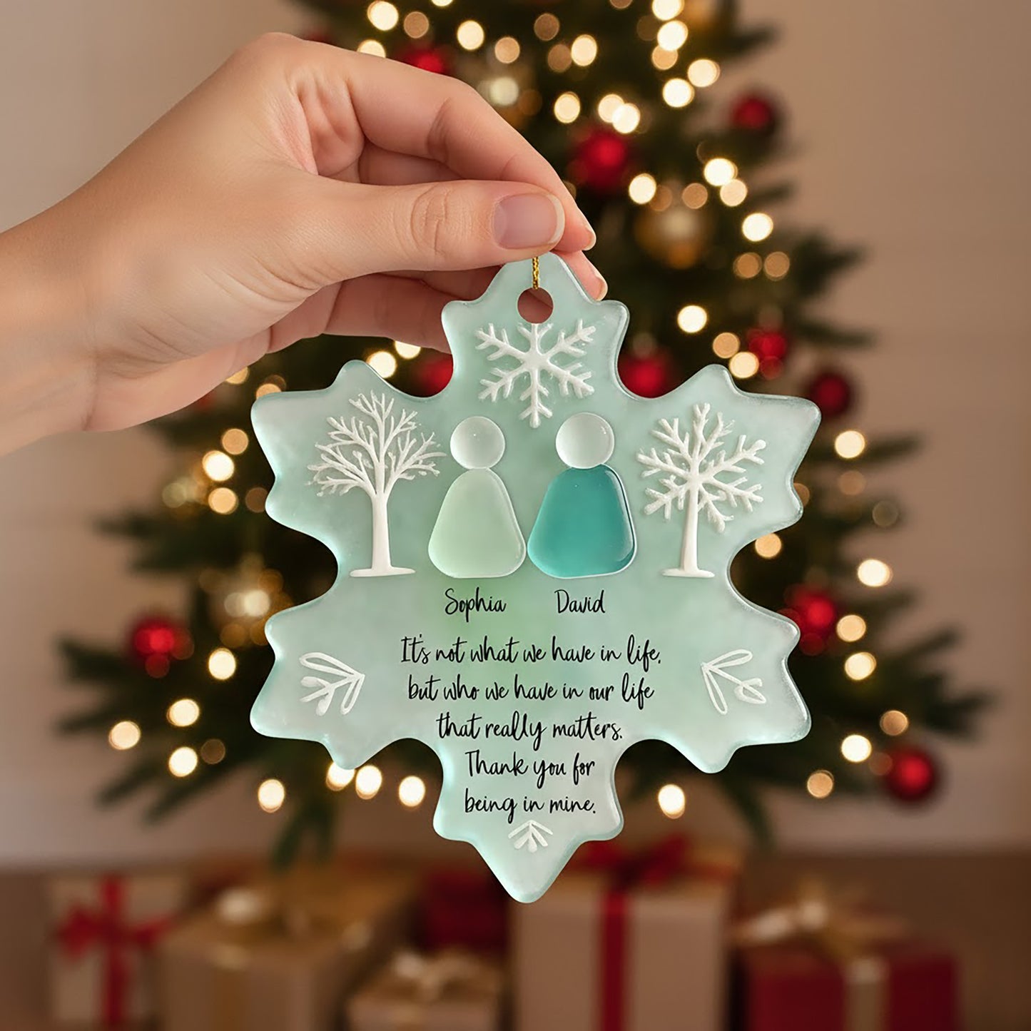 Being In Mine Sea Glass Personalized Custom Acrylic Ornament