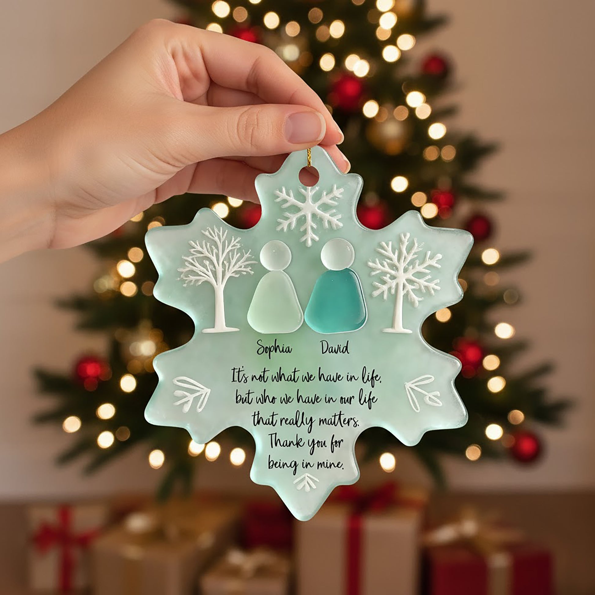 Being In Mine Sea Glass Personalized Custom Acrylic Ornament
