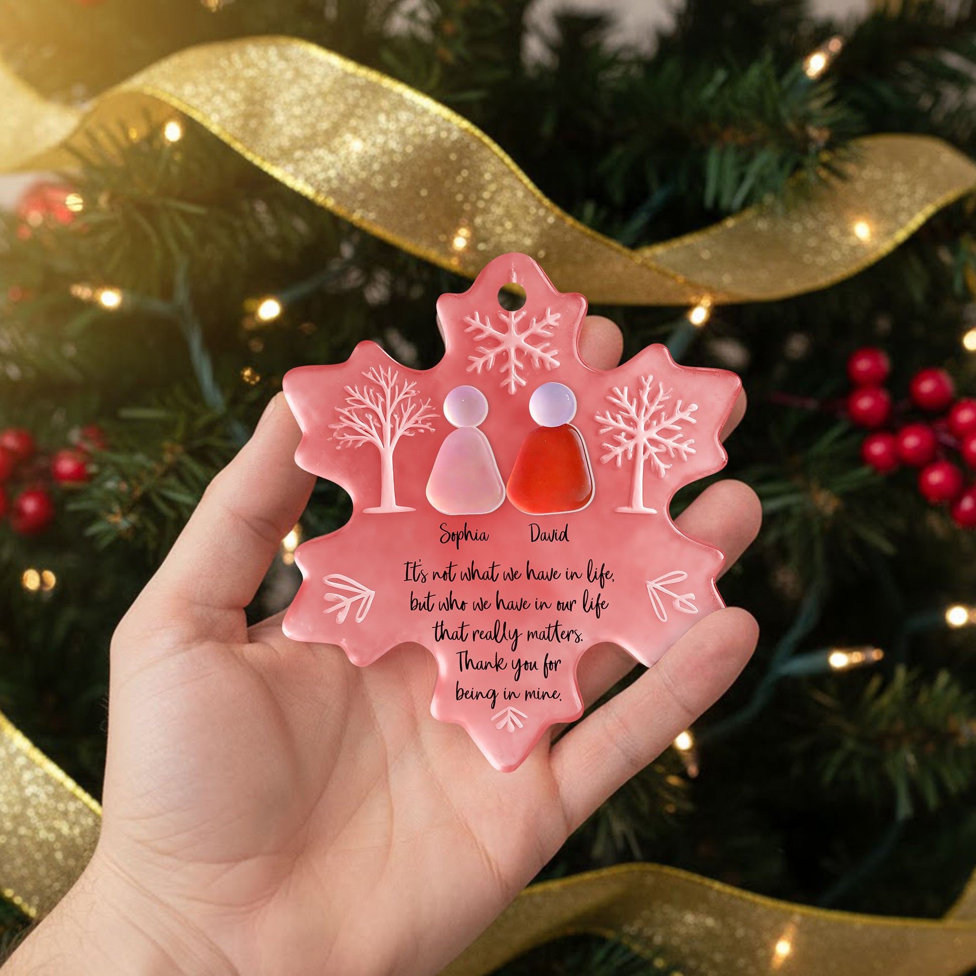 Being In Mine Sea Glass Personalized Custom Acrylic Ornament
