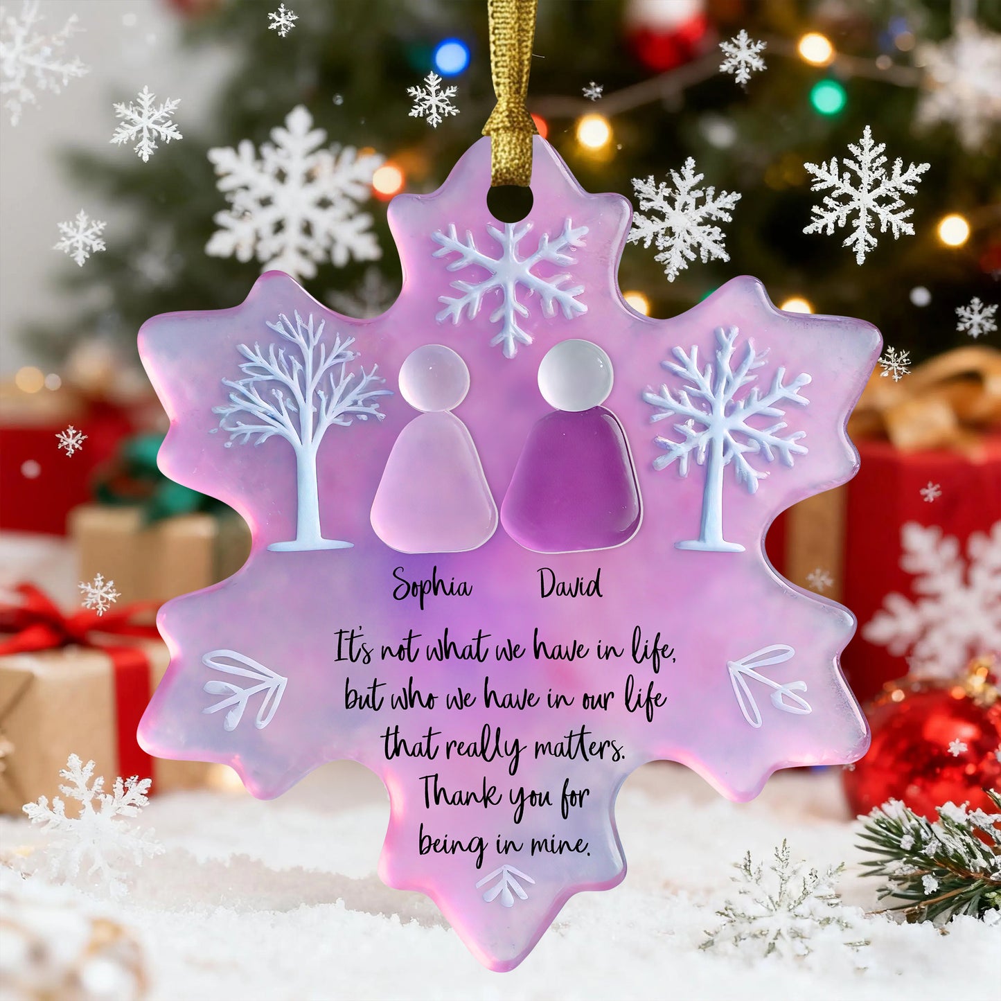 Being In Mine Sea Glass Personalized Custom Acrylic Ornament