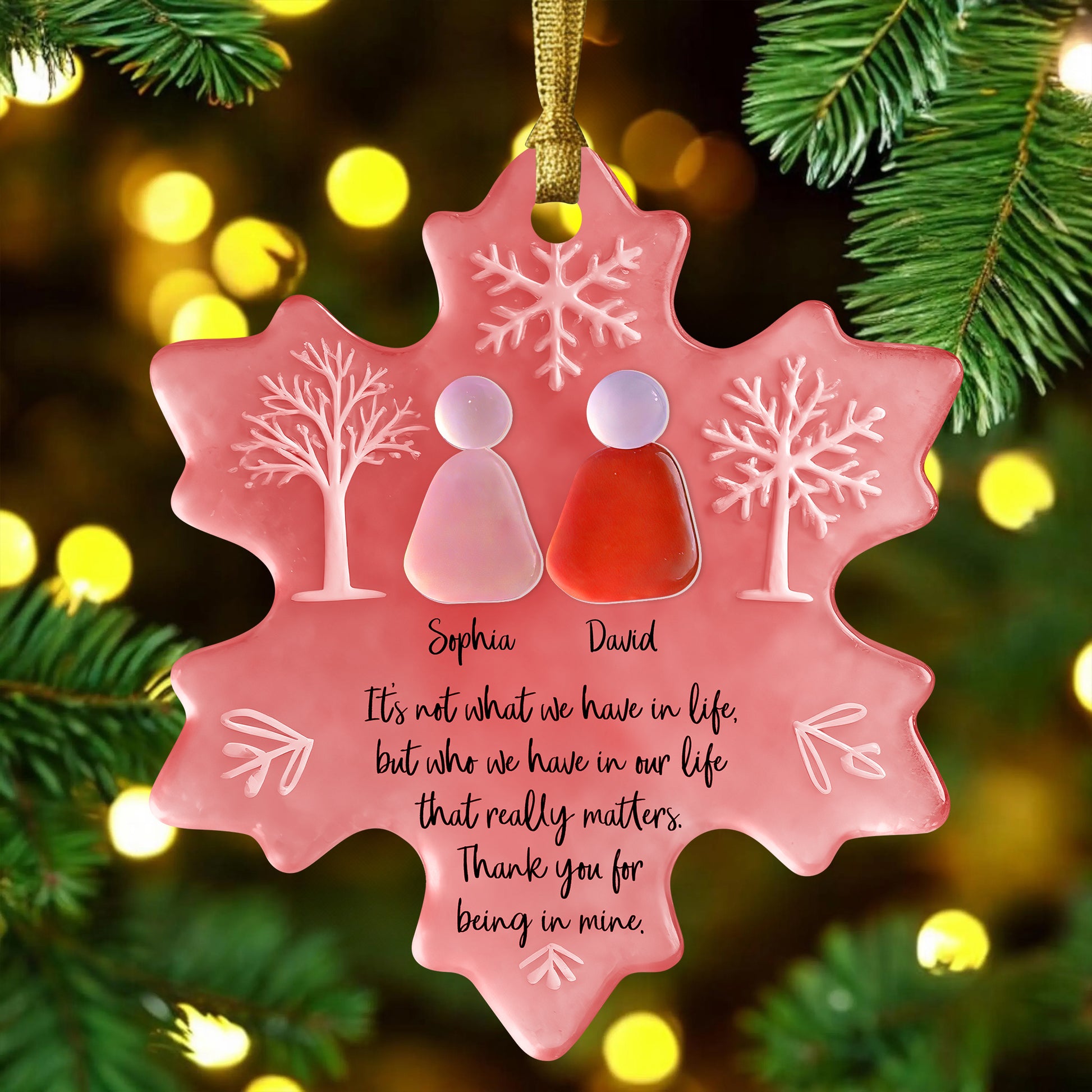 Being In Mine Sea Glass Personalized Custom Acrylic Ornament