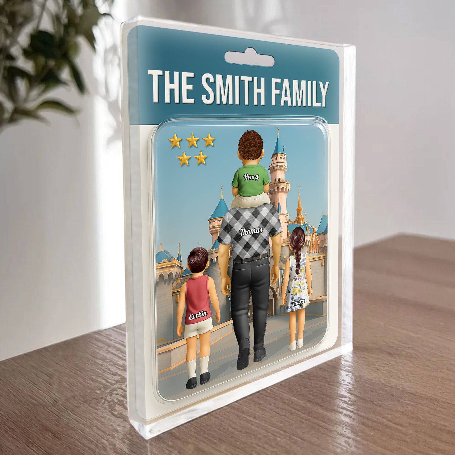 Best Dad Ever personalized acrylic block plaque - a custom figure gift for Father's Day.