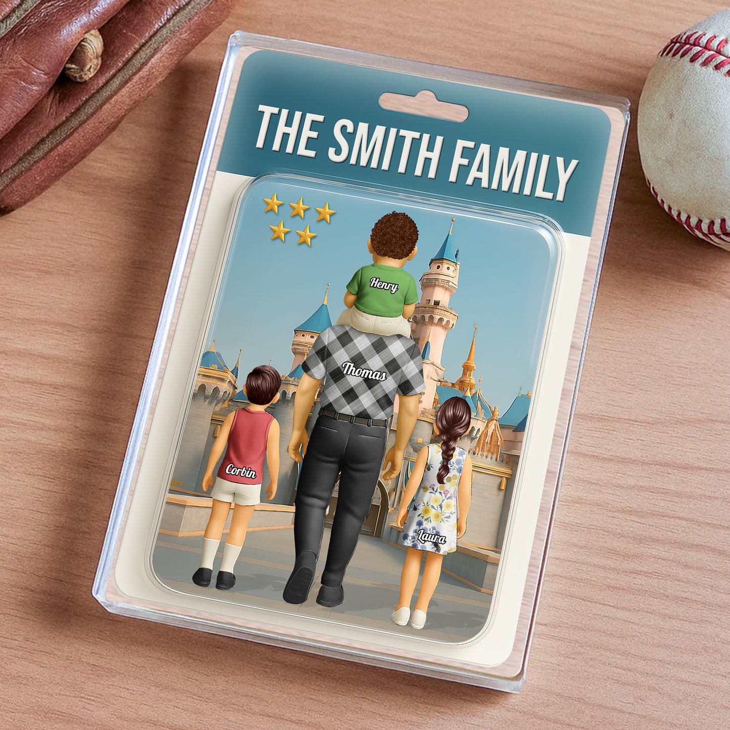 Best Dad Ever personalized acrylic block plaque - a custom figure gift for Father's Day.