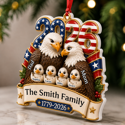 Love Anchored In Heritage And Pride 250 Years Of Freedom  - Real 3D Relief Ornament