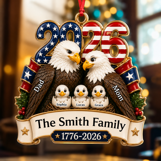 Love Anchored In Heritage And Pride 250 Years Of Freedom  - Real 3D Relief Ornament