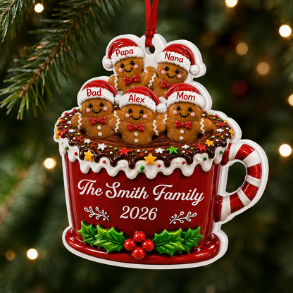 Custom Gingerbread Acrylic Ornament - Real 3D Relief Ornament