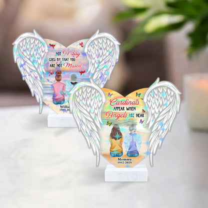 Personalized Cardinal Holographic Acrylic Photo Plaque - "Cardinals Appear When Angels Are Near"
