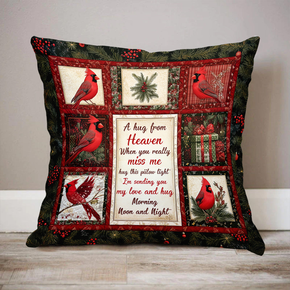 Cardinal "I Am Always With You" memorial throw pillow.