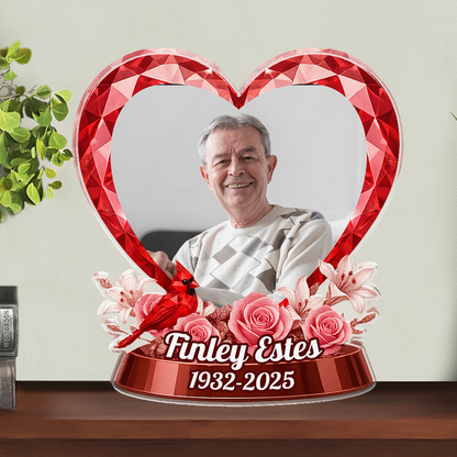 Cardinal in Loving Memory Personalized Acrylic Memorial Plaque