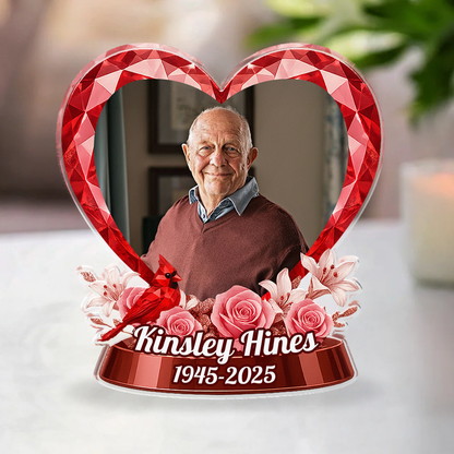 Cardinal in Loving Memory Personalized Acrylic Memorial Plaque