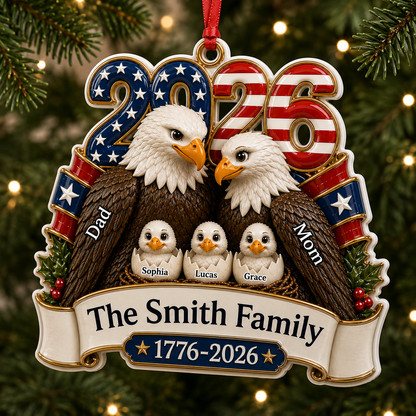 Love Anchored In Heritage And Pride 250 Years Of Freedom  - Real 3D Relief Ornament