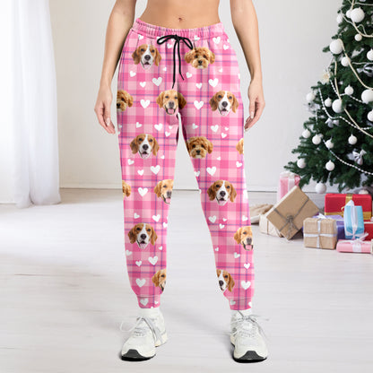 Personalized Christmas pajama pants with custom face photo. A unique Christmas gift idea.