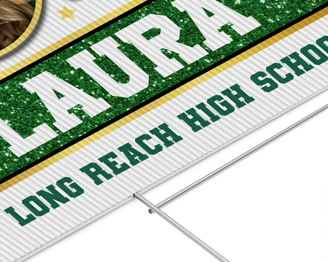 Class Of 2026 Lawn Sign, Graduation Gift - Personalized Graduation Yarn Sign With Stake