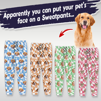 Custom face photo pajama pants, personalized Christmas gift.