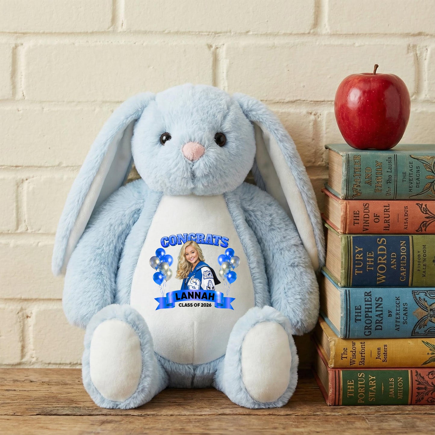 Congrats Graduation 2026 Custom Photo - Personalized Custom Bunny Plush