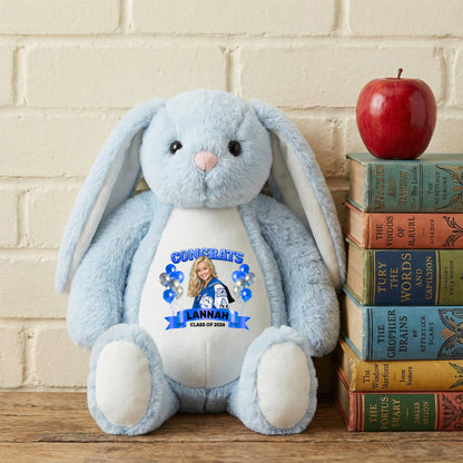 Congrats Graduation 2026 Custom Photo - Personalized Custom Bunny Plush