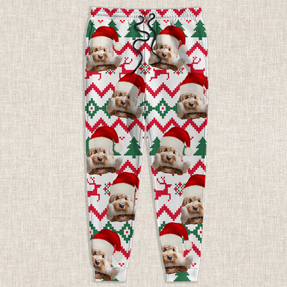 Custom face photo pajama pants, a fun and unique Christmas gift idea.