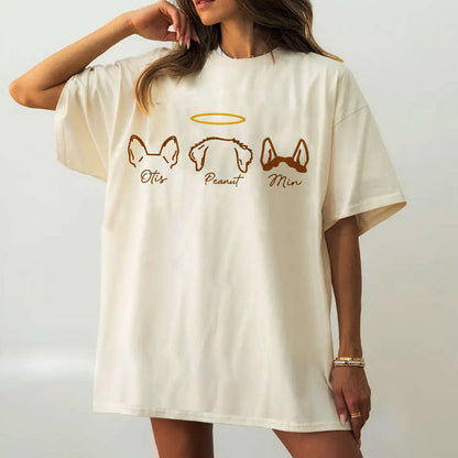 Custom line embroidered memorial pet crewneck sweatshirt.