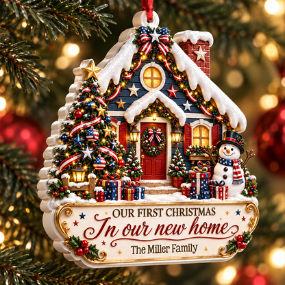 First Christmas in Our New Home - Real 3D Relief Ornament